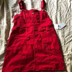 Size XL dickies red overall dress